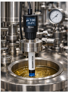 Hamilton EasyFerm Plus pH electrode for bioreactor high flow fermentation sanitary inline pH sensor probe - Product Image 5