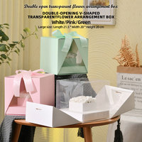 Boîtes d'emballage de fleurs transparentes Conteneurs de stockage actuels durables Boîtes florales pour les fêtes, les maisons et les fleuristes Design