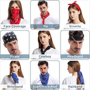 Chất lượng cao 22*22 "vuông Bandanas số lượng lớn bán buôn một chục các loại màu sắc dày cotton lớn khăn tay cho nam giới và phụ nữ - Product Image 5