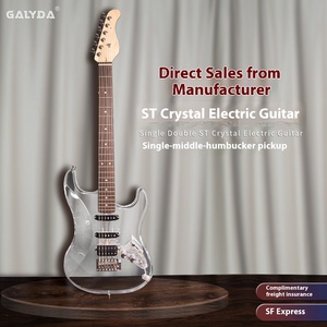 Nuova <span class=keywords><strong>Chitarra</strong></span> Elettrica ST in Cristallo a Bobina Singola e Doppia all'Ingrosso in Acrilico Trasparente per Principianti Stile <span class=keywords><strong>Rock</strong></span> in Legno Massello - Product Image 5