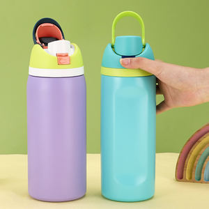 Bouteille d'eau isolée en acier inoxydable avec paille sans BPA pour l'école de voyage de sport - Product Image 3