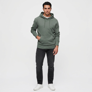 Sweat-shirt à capuche pour homme en polaire respirant à manches longues, design unique, couleur unie, vêtements d'hiver pour homme - Product Image 1