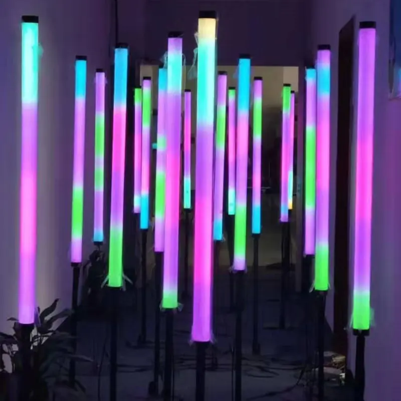 1m RGB Color DMX Vertical Led 3D Video Tube With Stand