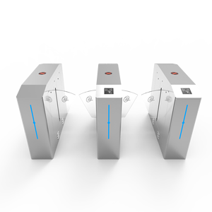 Barrière de sécurité rétractable haute sécurité avec portique tournant, système de contrôle d'accès RFID et <span class=keywords><strong>code</strong></span> QR, en acier inoxydable, à aile automatique - Product Image 3
