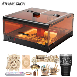 Atomstack A24 X24 Ultra 120W thế hệ thứ hai <span class=keywords><strong>CNC</strong></span> cắt gỗ kim loại đồ trang sức Máy khắc <span class=keywords><strong>laser</strong></span> với B3 trường hợp bảo vệ - Product Image 1