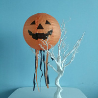 Lanterne en papier pliable pour Halloween, décoration de fête, citrouille, chauve-souris, araignée