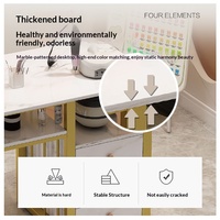 Ensemble table et chaise pour manucure, très populaire en ligne, double éclairage, luxe discret, style moderne, motif marbre, pour salon de manucure