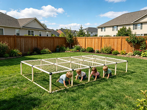 Outdoor-Krabbelnetz-Labyrinth für Kinder, Kindergarten-Spielplatz-Kletterwürfel-Gitter - Product Image 4