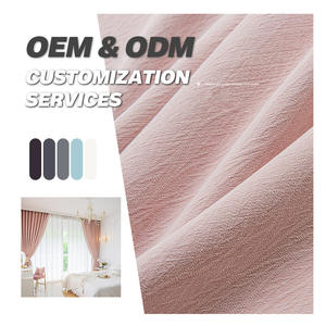 Promotion Spéciale <span class=keywords><strong>Tissu</strong></span> de <span class=keywords><strong>Rideau</strong></span> <span class=keywords><strong>Thermique</strong></span> Isolant en Chenille Jacquard Épais et Occultant Rose pour le Salon - Product Image 1