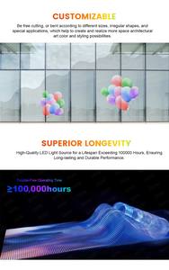 หน้าจอแสดงผลแบบโฮโลแกรม LED ติดผนังโค้งสำหรับโรงภาพยนตร์ล็อบบี้การสร้างแบรนด์โรงภาพยนตร์ - Product Image 5