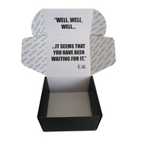 Boîte d'Expédition Postale en Carton Ondulé Noir Mat pour Vêtements Boîtes d'Envoi Postales en Papier avec Vernis Sélectif UV