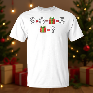 Six Seven Brainrot Math Equation Christmas Puzzle Tri Blend T Shirt - Product Image 3
