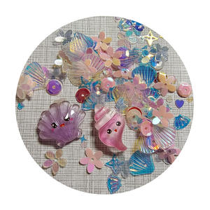 Cuentas <span class=keywords><strong>de</strong></span> Resina Plástica para Manualidades, Estilo Dibujos Animados, con Forma <span class=keywords><strong>de</strong></span> Concha Marina y Cristal, para Rellenar Slime, Estilo Kawaii, 1 Bolsa - Product Image 2