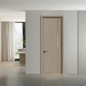 Puerta Corredera Interior de Madera Compuesta Sólida sin Pintura Antirrobo, Juego Completo Ecológico al por Mayor - Product Image 4