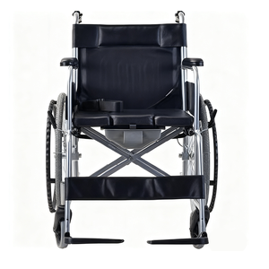 Silla <span class=keywords><strong>de</strong></span> <span class=keywords><strong>Ruedas</strong></span> Manual Plegable con Freno <span class=keywords><strong>de</strong></span> Codo y Manillar Delantero <span class=keywords><strong>para</strong></span> Adultos con Discapacidad - Product Image 2