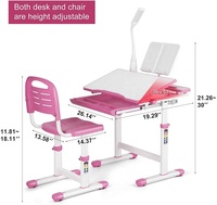 Table d'écriture ergonomique et réglable en hauteur, meuble d'apprentissage pour enfants, bureau/bureau, idéale pour la lecture, vente en gros, offre spéciale,