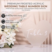 Numéros de table de mariage en forme d'arche givrée avec supports panneaux en acrylique et supports, parfaits pour la décoration