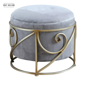 SWT Customizable Antique <strong>Storage</strong> Fabric Ottoman Fashionable <strong>Stool</strong> &amp; Ottoman Collection - Product Image 3