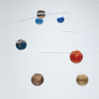 Conception la plus vendue à faible coût système solaire de suspension multicolore en plastique décorer décoration de pendentif Autre décoration de la maison