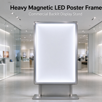 Stand d'affichage lumineux modulaire SEG 120x200cm, assemblage rapide sans outils pour exposition