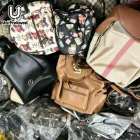 Sacs d'occasion A16 en balles, sacs à dos en cuir PU pour femmes, vente en gros d'usine, sacs mixtes de seconde main