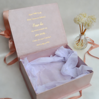 Boîtes personnalisées en or rose avec logo, impression sur carton, emballage de luxe, boîte cadeau, emballage pour cheveux, boîtes pour perruques