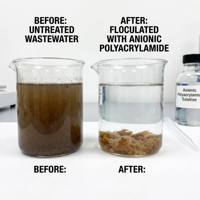 Polyacrylamide cationique de poids moléculaire élevé, floculant/coagulant, poudre à 99 % de pureté pour la transformation alimentaire, les eaux usées et les papeteries