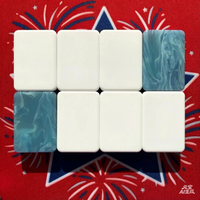 Jeu de Mahjong Américain Standard de Luxe Moderne, 166 Tuiles en Plastique Gravées, 4 Supports de Tuiles, Tapis en Feutre, Qualité Professionnelle
