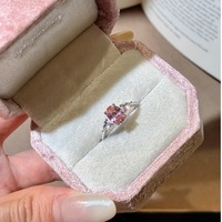 Bague YAG en argent 925 avec trois pierres ovales couleur Paraiba, accessoire de luxe léger pour le quotidien, idéale pour les fêtes et les anniversaires