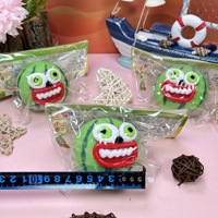 Nieuwe schattige marmeren appel watermeloen squishy cartoon fruit slow rebound handknijp stress verlichting fidget toy TPR voor alle leeftijden