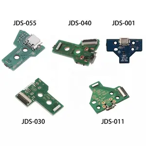 Módulo de conector micro usb, JDS-001 011 030 040 055 para sony ps4 controlador da entrada de carregamento da tomada da correia com 12 pinos do cabo flexível