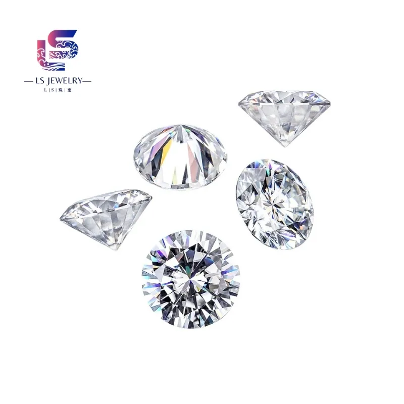 Personalizado Loose Moissanite GRA Certificado Round Brilliant Cut VVS Claridade D Cor Loose Diamond Jewelry Service moissanite