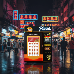 Hightech-Pizzaautomat Snack-Food-Shop Bäckerei Italien Handgemachter Pizzaautomat mit QR-Code für 2 Pizzen gleichzeitig - Product Image 1