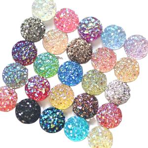 Cristales de Mineral de 10 mm, Estrellas, Accesorios para Joyería DIY, Resina Redonda, Fondo Plano, Material para Aretes y Collares - Product Image 1