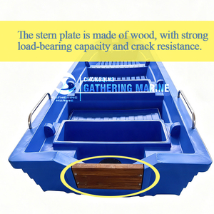 Bateau <span class=keywords><strong>de</strong></span> <span class=keywords><strong>pêche</strong></span> en plastique PE bleu Orange Sea Fishing Boat 5.3M/6.3M - Product Image 3