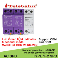 Parafoudre 2P+NPE 255V AC 25kA 10/350μs, Dispositif de protection contre les surtensions basse tension