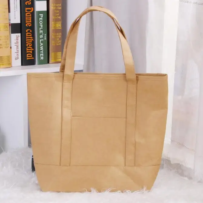 Custom Reusable Washable kraft Paper Tote Bags