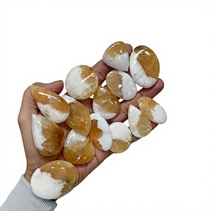 Cabochon en cristal de scolecite de pêche 100% naturel, certifié par un tiers, prix de gros, pierre pour la fabrication de bijoux faits à la main, bagues et pendentifs - Product Image 1