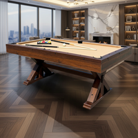 Mesa de Billar Multifuncional Tres en Uno, Mesa de Billar Americana con Tablero de Mármol, con Tenis de Mesa y para Uso en Interiores para Adultos, Hecho en China