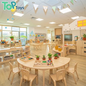 Juego <span class=keywords><strong>de</strong></span> Muebles <span class=keywords><strong>de</strong></span> Aprendizaje Montessori <span class=keywords><strong>de</strong></span> Madera para Jardín <span class=keywords><strong>de</strong></span> Infancia, Preescolar, Guardería, Mesa, Silla, Estante - Product Image 1