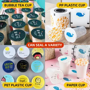 SKMA High Speed Cup Sealer For Plastic Paper Cup Bubble Tea Cup Sealing Machine Automatic