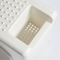 Repose-pieds ergonomique Hore pour pédicure, tabouret empilable en plastique PP avec compartiment de rangement pour salon et maison