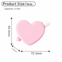 Vente flash : tube de brillant à lèvres en forme de cœur de 4,5 ml, tube de baume à lèvres avec support magnétique pour téléphone portable, tube de rouge à lèvres, contenant vide pour baume à lèvres