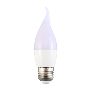 หลอดไฟ LED รูปทรงเทียน แสงเปลวไฟจำลอง แสงตกแต่งสร้างบรรยากาศ ตัวหลอดพลาสติก พร้อมปลั๊กไฟ - Product Image 4