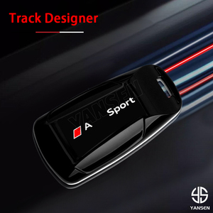 Étui de protection pour <span class=keywords><strong>clé</strong></span> de voiture RS Racing Style pour A4 Q5 A3 A6 A5 Q7, coque de protection pour <span class=keywords><strong>clé</strong></span> intelligente avec <span class=keywords><strong>porte</strong></span>-clés <span class=keywords><strong>sport</strong></span> - Product Image 2