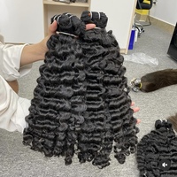 Cabello Humano Rizado Natural Birmano 100% Real, Ondulado, con Doble Trama a Máquina, Paquetes de Lujo