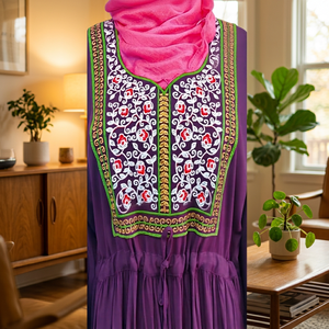 High Quality Cotton <b>Kaftan</b> Dress Women Girls Floral Printed Casual Beach Wear Traditional Muslim Style <b>Plus</b> <b>Size</b> Ethnic Clothing - Product Image 1