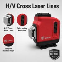 Niveau laser SANEITE 12 lignes, auto-nivelant H/V, alimenté par batterie, compact et portable pour l'alignement en construction intérieure