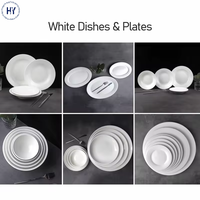 Assiettes et Plats Modernes en Porcelaine Blanche pour Hôtels et Restaurants : Vaisselle Céramique Nordique Personnalisée pour Table