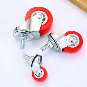 Fadengieber China Made <span class=keywords><strong>Mini</strong></span> Castor 2 Zoll 1/2 "Vorbau M8 Gewindes ch raube Mitte drehbar rot Typ Pvc Small <span class=keywords><strong>Caster</strong></span> <span class=keywords><strong>Wheel</strong></span> - Product Image 4